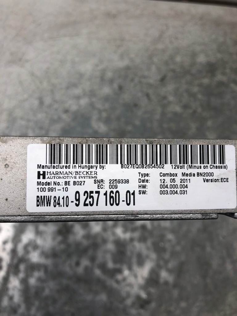 Модуль блок управления bluetooth combox mini r55 9257160 с Разборки