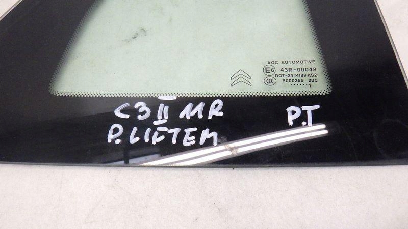 фото №7, Стекло кузовная правый задняя citroen c3 ii 43r-00048
