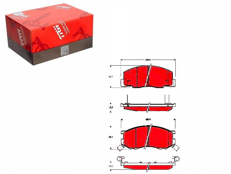 фото №1, Набор - комплект тормозных колодок тормозных [trw]