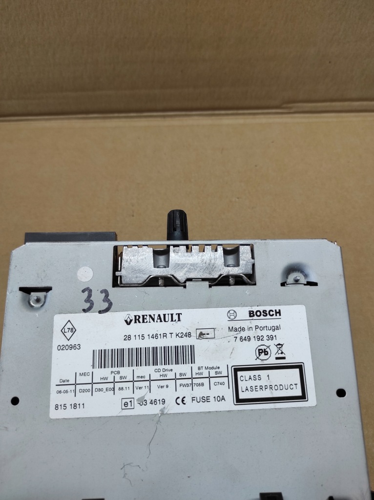 фото №7, Радио cd заводской renault wind twingo ii scenic iii megane iii 281151461r