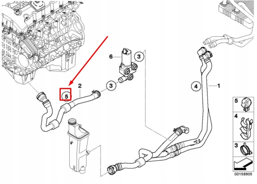 Bmw x3 e83 суппорт шланг охлаждение 17123428483 3428483 Цена
