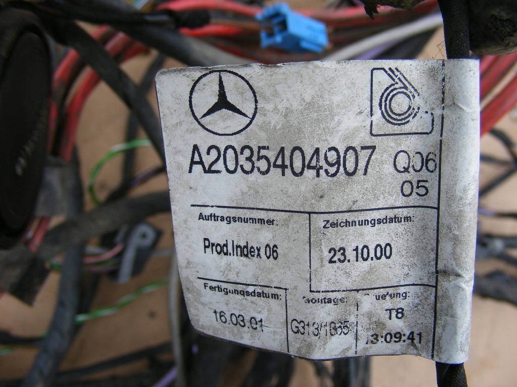 фото №16, Mercedes w203 2.2 cdi c220 джгут електропроводка відсік двигуна салону салон