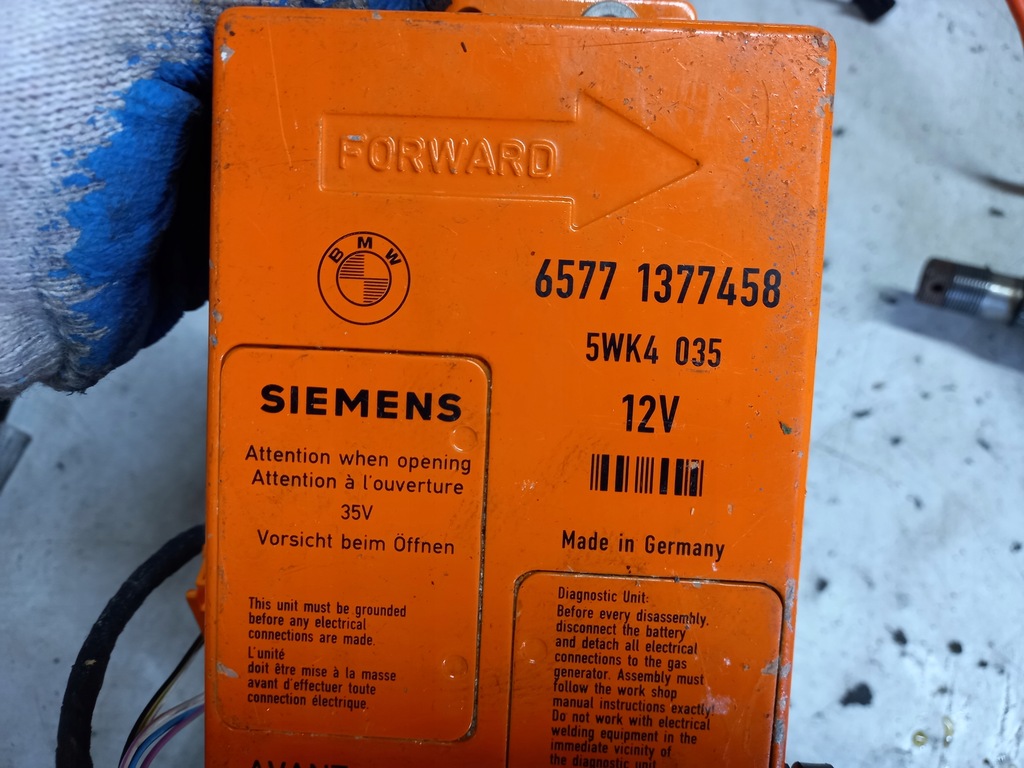 фото №2, Модуль датчик подушка безопасности bmw e36 65771377458