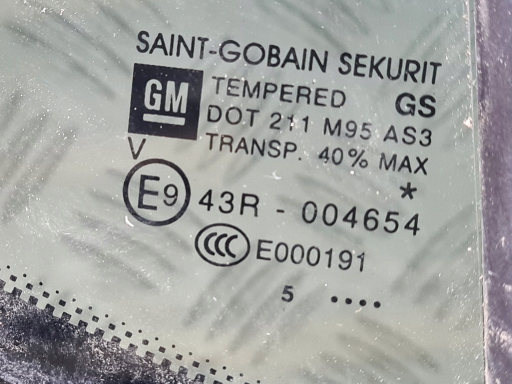 фото №5, Скло права задня двері opel corsa e 2015 rok