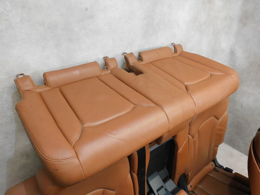 фото №11, Audi q7 4m сиденья заднее сиденье обшивки коричневые 7 человек