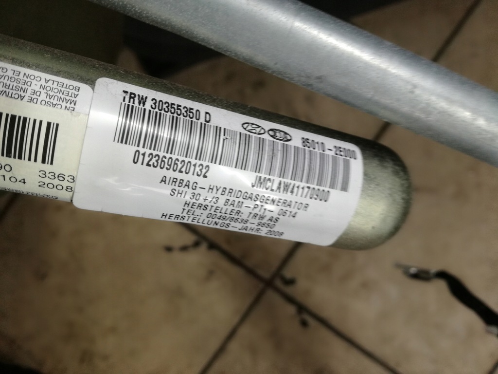 фото №11, Hyundai tucson i шторка безпеки подушка безпеки ліва 85010-2e000