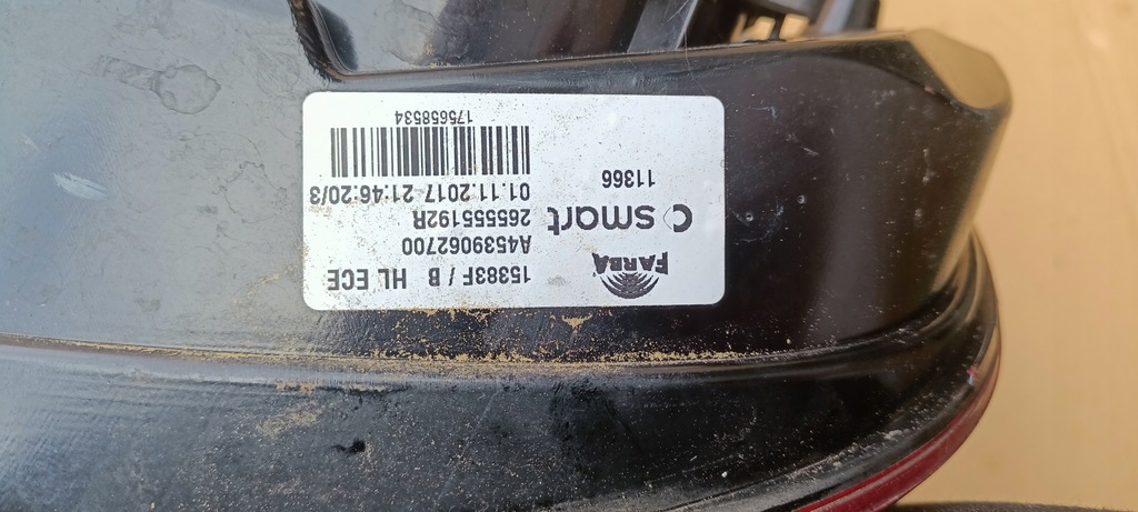 фото №9, Лампа задняя левая smart forfour ii 14- a4539062700