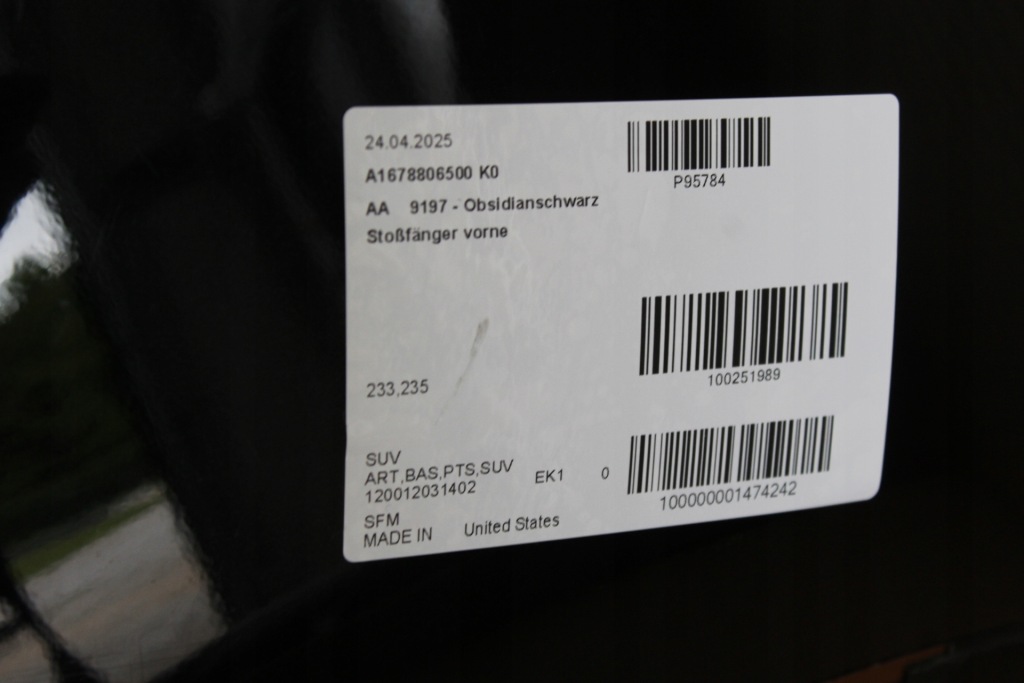 фото №8, Бампер перед передний mercedes gle 167 w167 suv usa