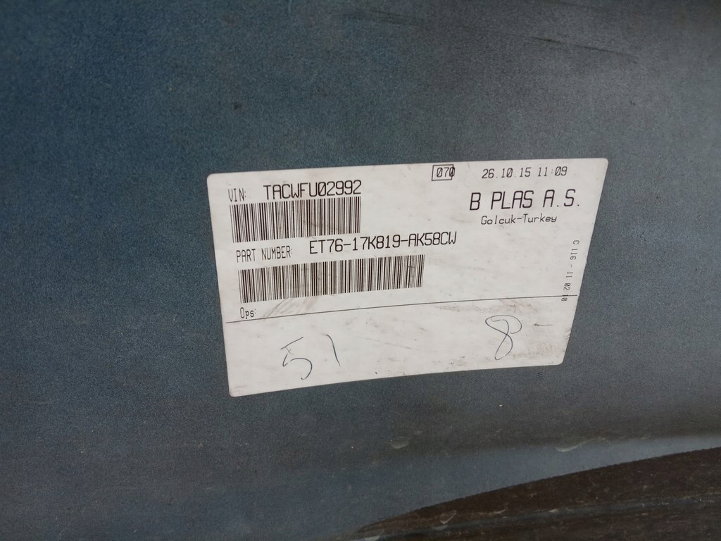 фото №16, Ford transit courier 2014-18r.- бампер перед et76