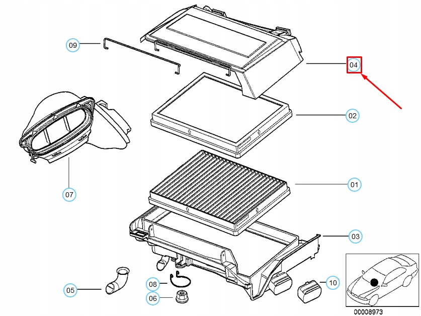 фото №8, Bmw 5 e39 кришка мікрофільтра канал повітря салонний права 64318379626