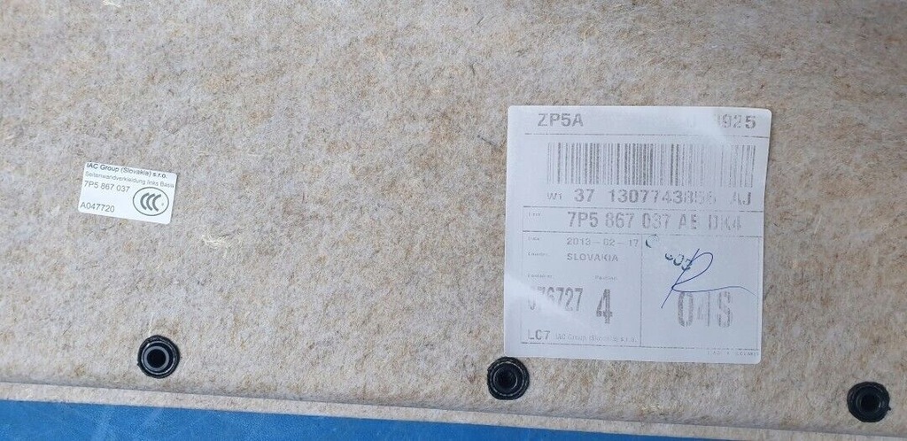 фото №9, Панель килимок обшивка багажника porsche cayenne 7p5 958 7p5867037