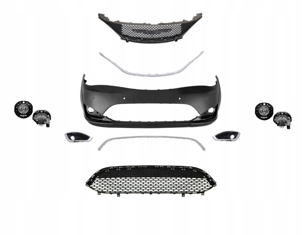 фото №1, Chrysler pacifica 2017-2020 бампер передний kompletny pdc противотуманные фары led