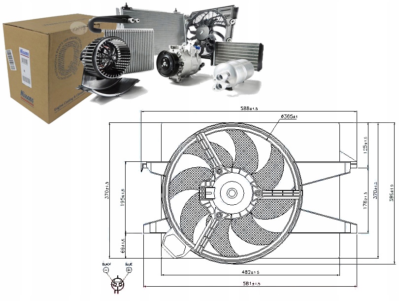 фото №1, Nissens вентилятор радіатора з корпус ford fies