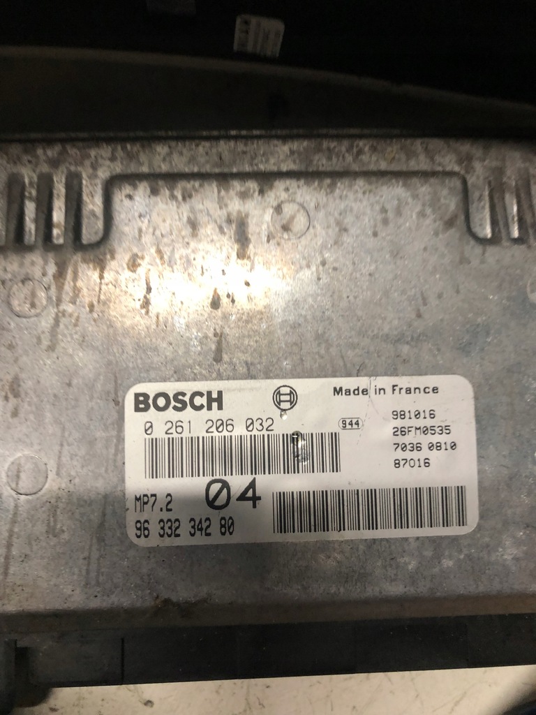 фото №4, Блок управления набор стартовый peugeot 206 1.4 0261206032 9633234280