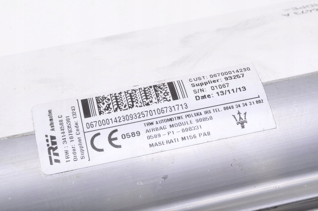 фото №6, Maserati ghibli iii подушка подушка безопасности пассажира