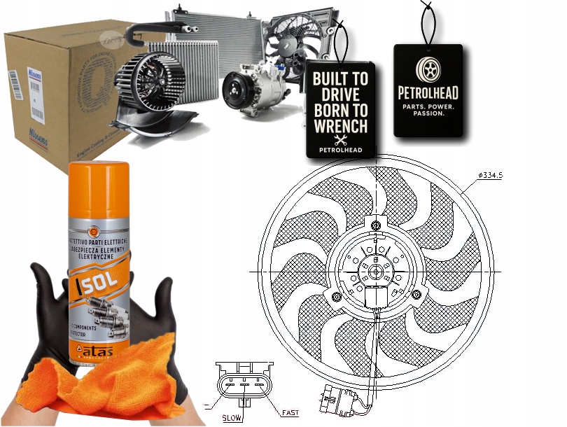 фото №1, Вентилятор радіатора opel astra h astra h classic #petrolhead pro+ kit4