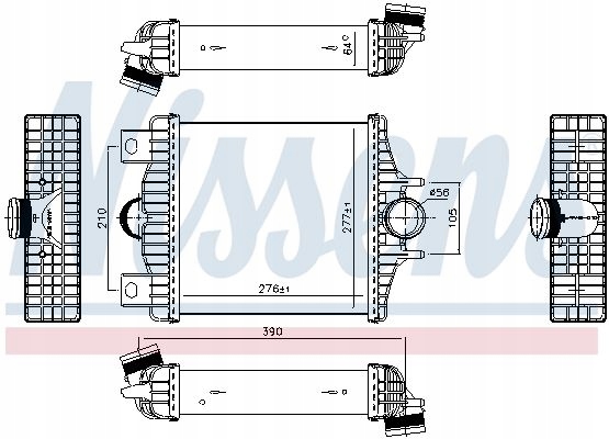 Nissens 961427 радиатор воздуха наддувочный Цена