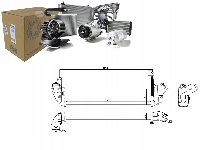 фото №1, Nissens інтеркулер nissan kubistar 1.5 dci x76