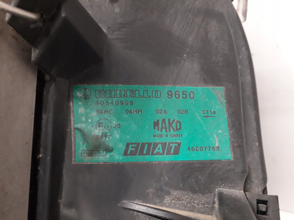 фото №11, Fiat doblo 1 i 00-05 лампа правая перед 40540999