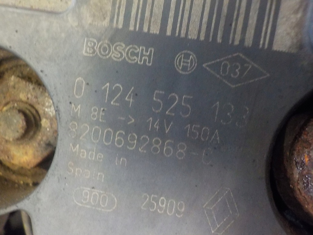 фото №8, Movano master 2.5 dci 10r 101km g9u650 генератор 8200692868 0124525133