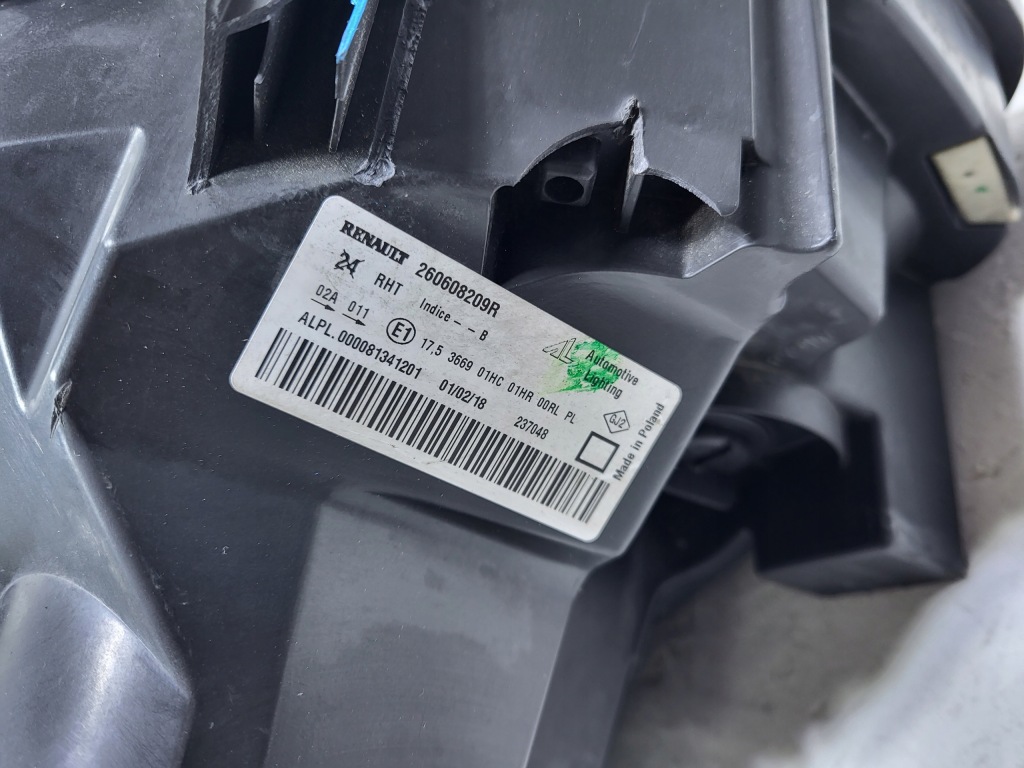 фото №6, Dacia duster lift лампа передняя левая 260608209r