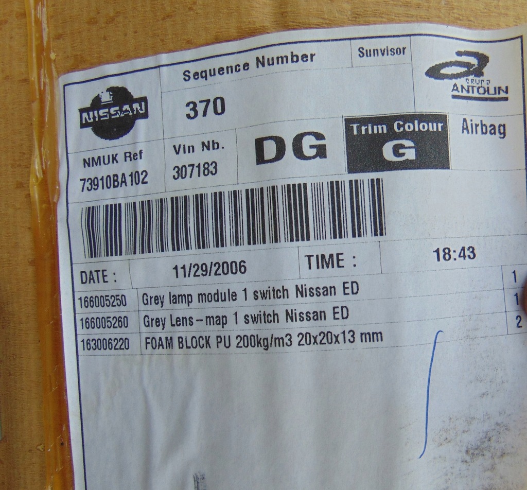 фото №10, Потолок потолок nissan primera p12 kombi europa