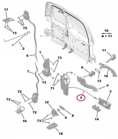 фото №8, Замок дверь задних berlingo ii citroen оригинал