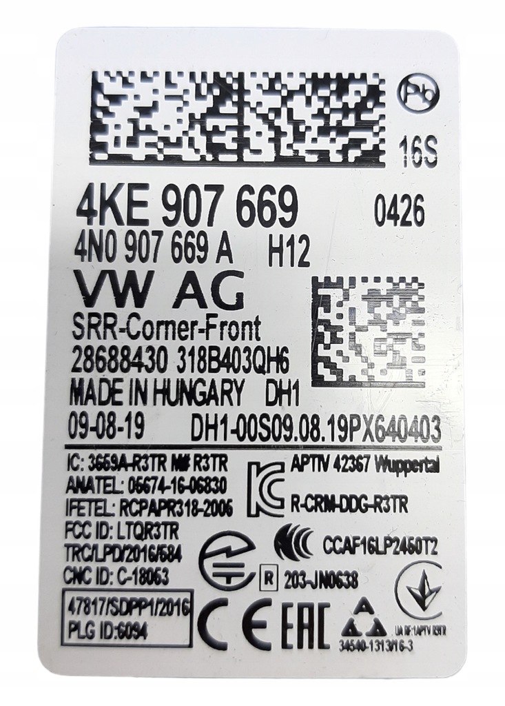 фото №3, Audi e-tron q8 модуль сторона assist 4ke907669 4n0907669a sideassist