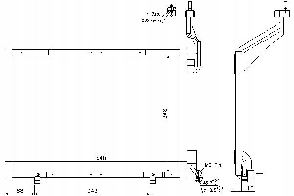 фото №1, Nissens радиатор кондиционера ford b-max, fiesta