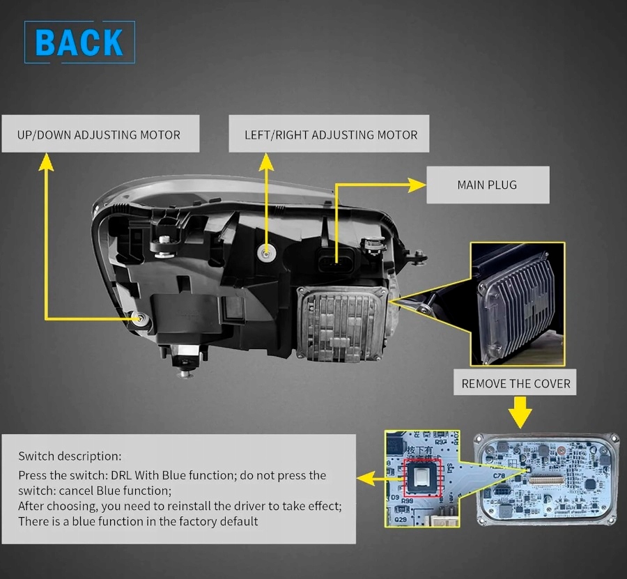 Фари ліхтарі  комплект  full led рестайлінг  look mercedes s-klasa 222 2013-2017 Доставка
