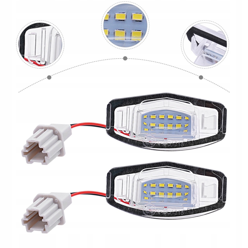 фото №1, Honda accord civic city crv фонари led номерного знака регистрационный белый