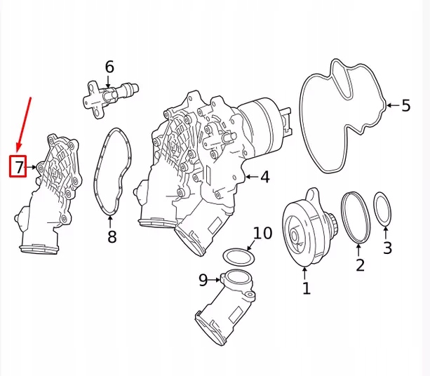 Mercedes-benz e w213 двигатель охлаждающая жидкость water inlet a1772003800 oem Цена