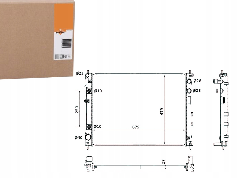 фото №1, Радиатор subaru tribeca 3,0 3,6 05- nrf