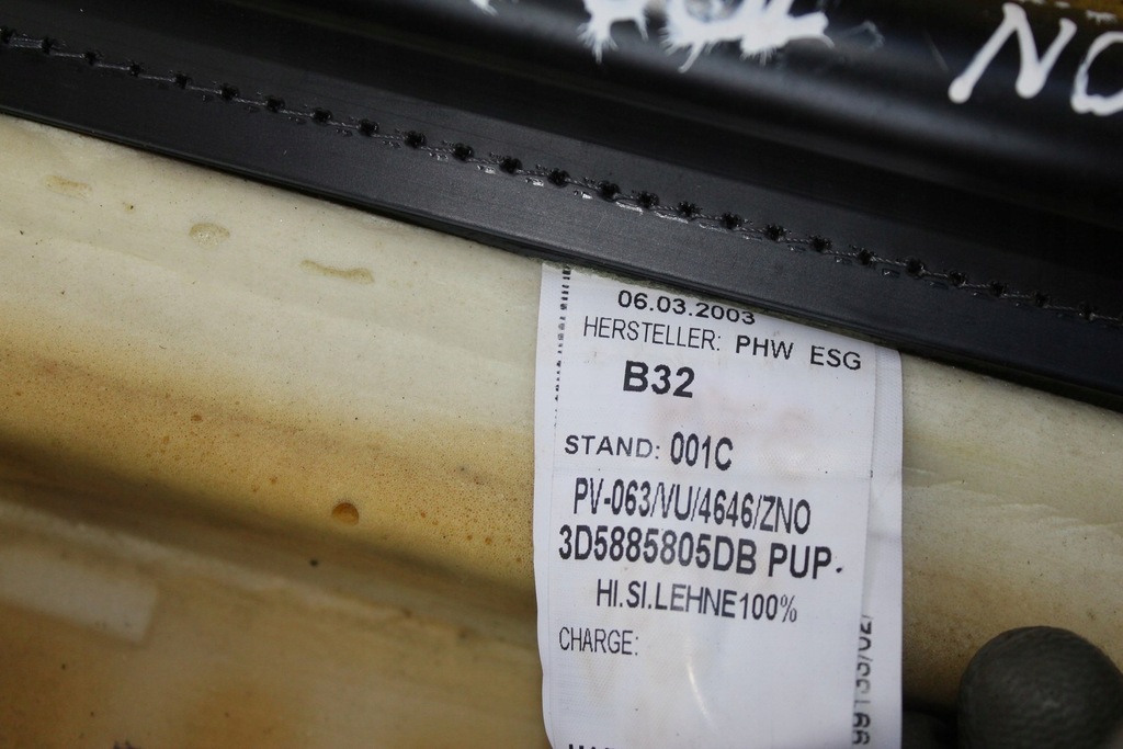 фото №12, Спинка сиденье задние задняя vw phaeton кожа