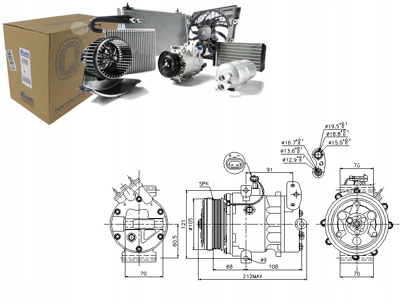 фото №1, Nissens компресор кондиціонера opel astra g, astra