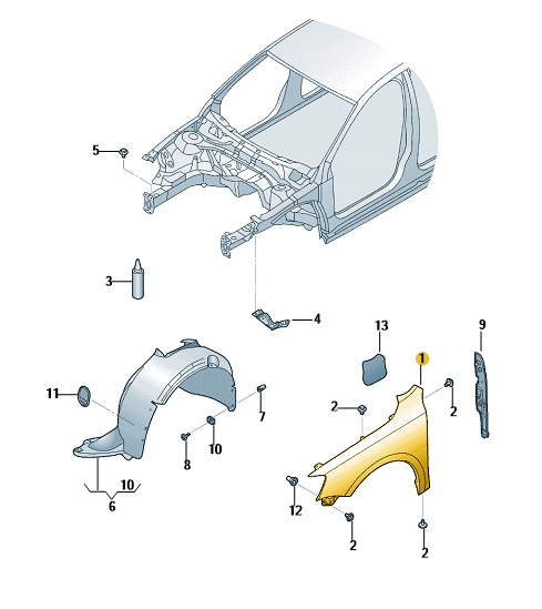 фото №2, Крыло vw jetta правая aso