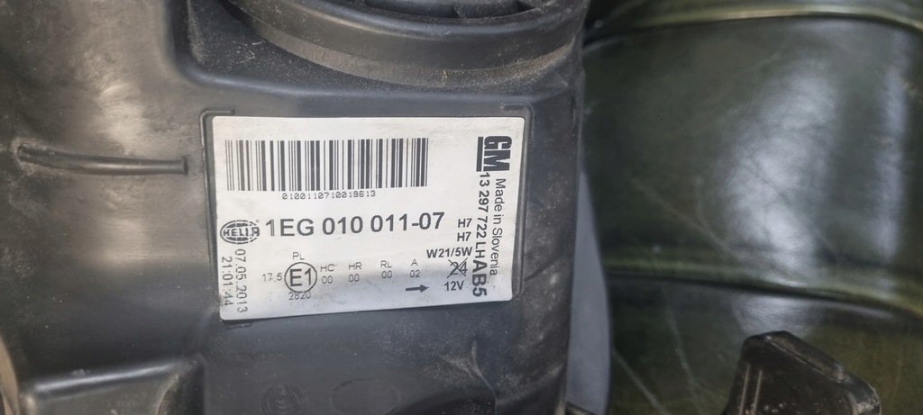 фото №5, Оригінальний номер 13297722 фара лампа ліва з двигун do регулювання hella