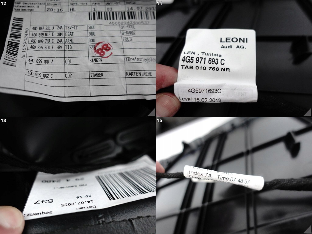 фото №10, Audi a6 s6 4g0 c7 14-18 lift оббивка обшивка двері ліва задня