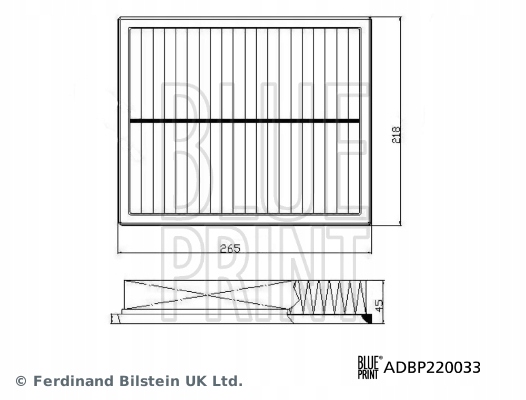 фото №3, Фільтр повітря blue print adbp220034