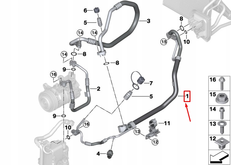 фото №1, Bmw x3 m f97 хладагент двойной line 64508073753