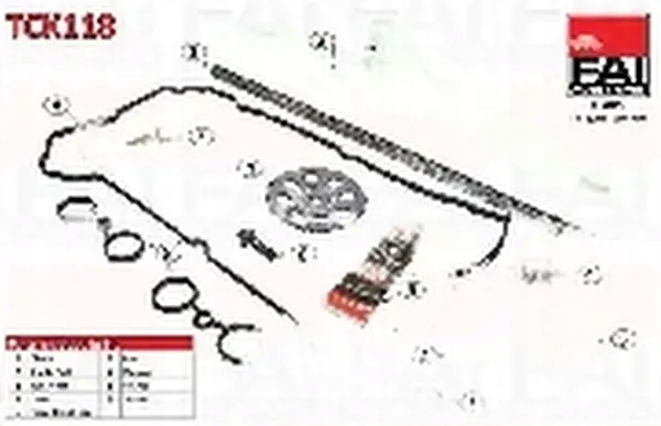Купити Набір ланцюга розподільного валу з колесом zębatym tck118
