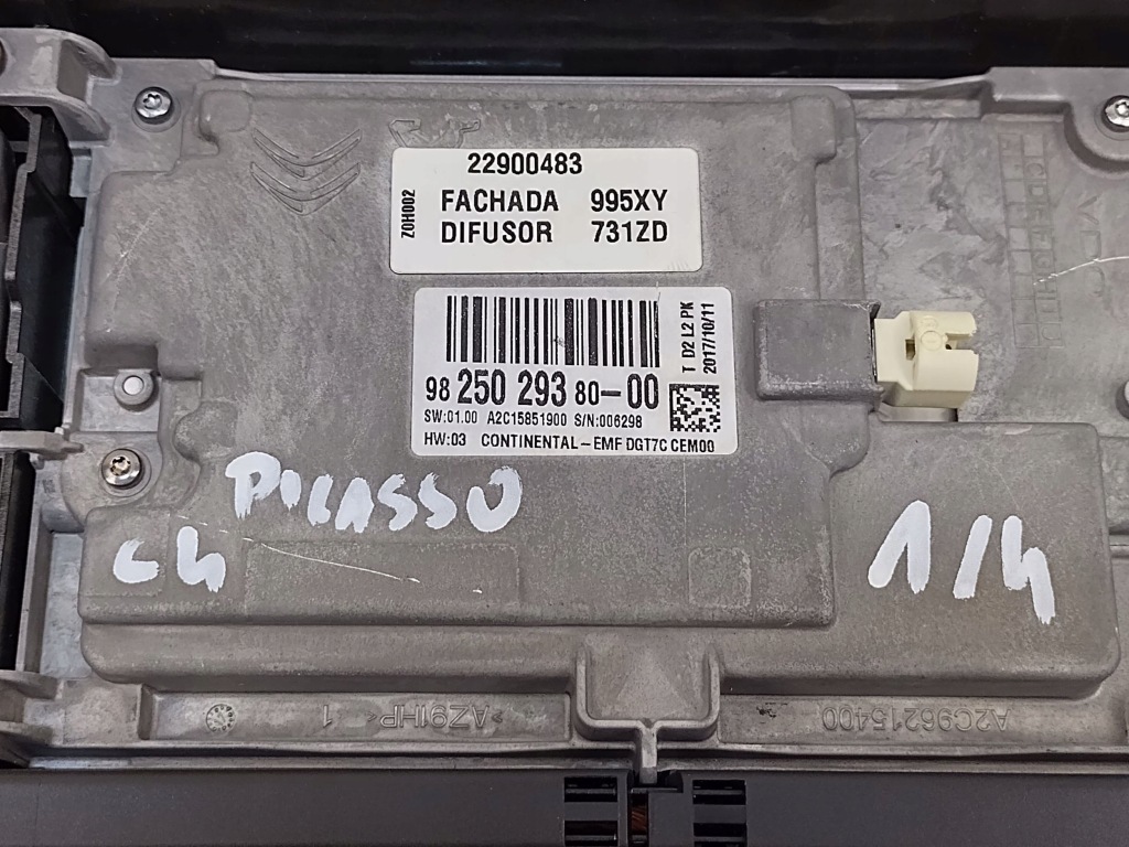 фото №9, Citroen c4 picasso 2 ii spacetourer дисплей радіо навігації 9825029380