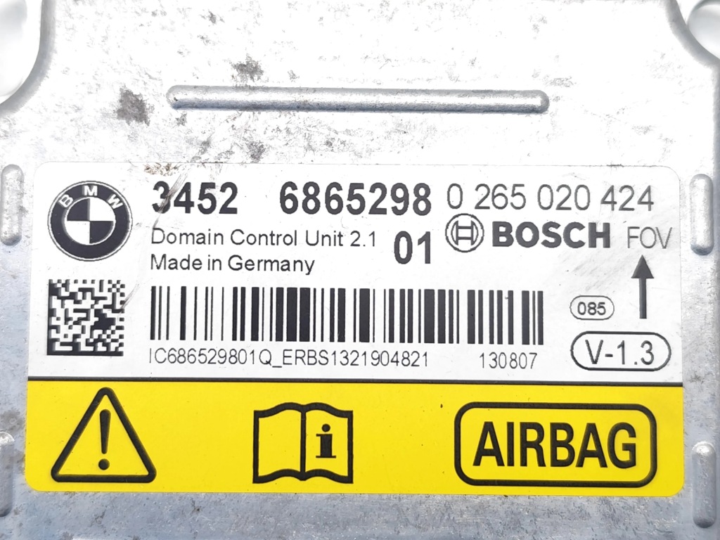 Bmw 1 series блок управления / модуль подушка безопасности 116d дизель 85kw 116 hp 6865298 с Разборки