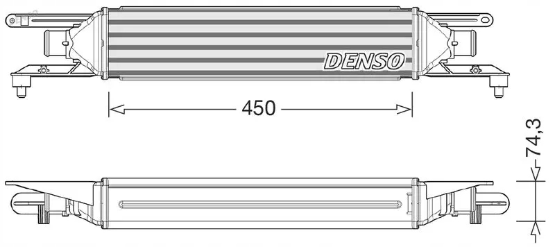 Радіатор повітря інтеркулер dit01007 denso Доставка