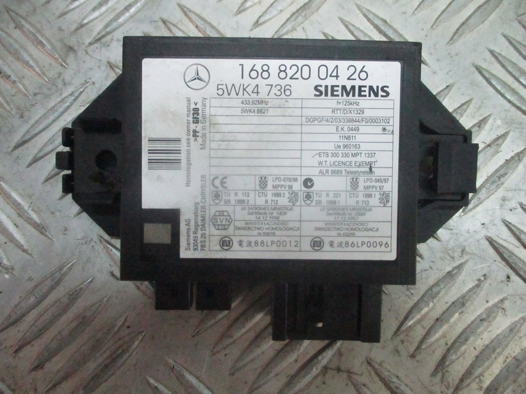 фото №1, Модуль імобілайзер mercedes a-klasa w168