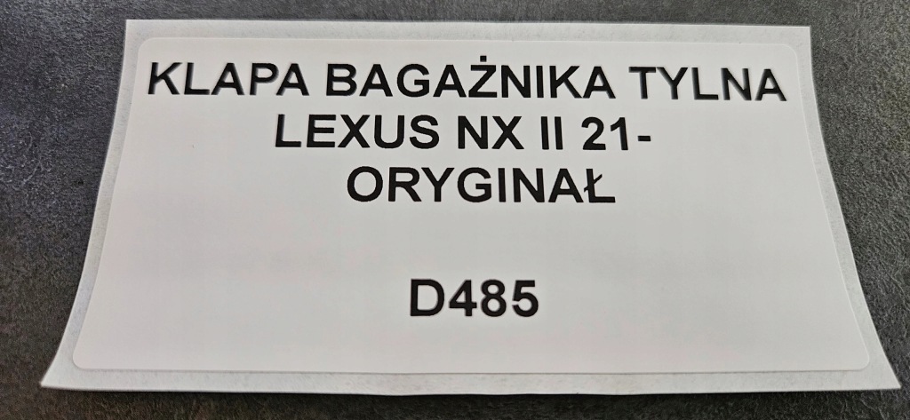 Кришка багажника багажника задня lexus nx ii 21- оригінал в Україні