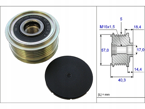 фото №2, Сцепление генератора ina do hyundai venue