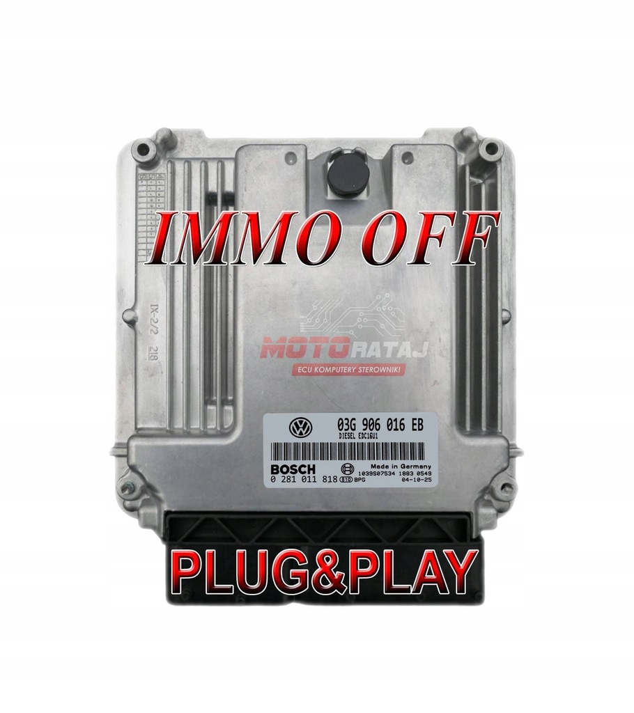 фото №1, Блок управления / модуль ecu vw golf v 0281011818 03g906016eb программирование