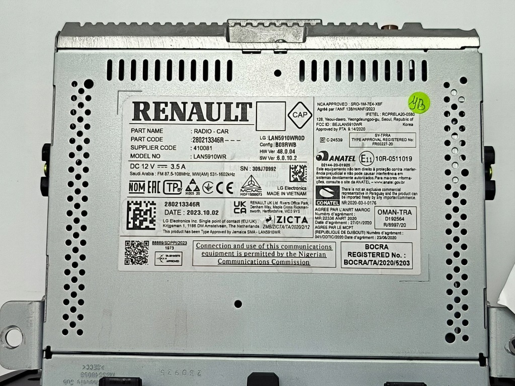 фото №2, Радио радиопроигрыватель 280213346r dacia sandero iii lift