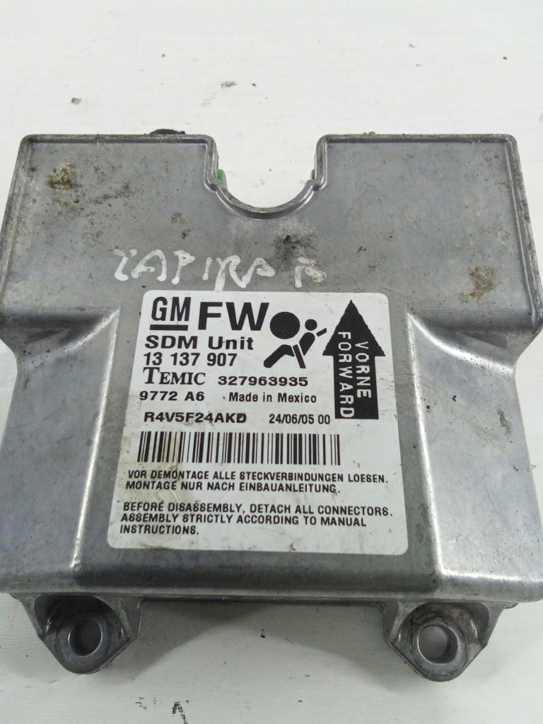 фото №2, G228 модуль подушка безопасности opel zafira b 13137907